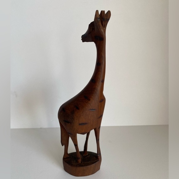 Hand‎ Carved Wooden Giraffe Figurine Statue Sculpture Home Decor Collector Kenya - Picture 9 of 9